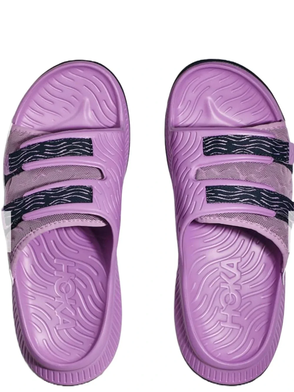 NEW💜HOKA All Ora Luxe Slide Sandals in violet bloom/outer space $80 m 14, w 15